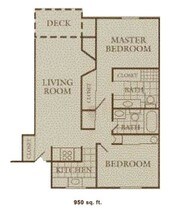 2 Bedroom G106 floor plan